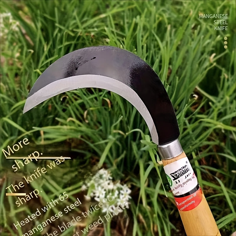 1pc Small Scythe Sharp Thin Blade Grass Shears Portable Outdoor Knife Gardening Hand Tool for Easy Cutting Grass, Garden and Yard Maintenance