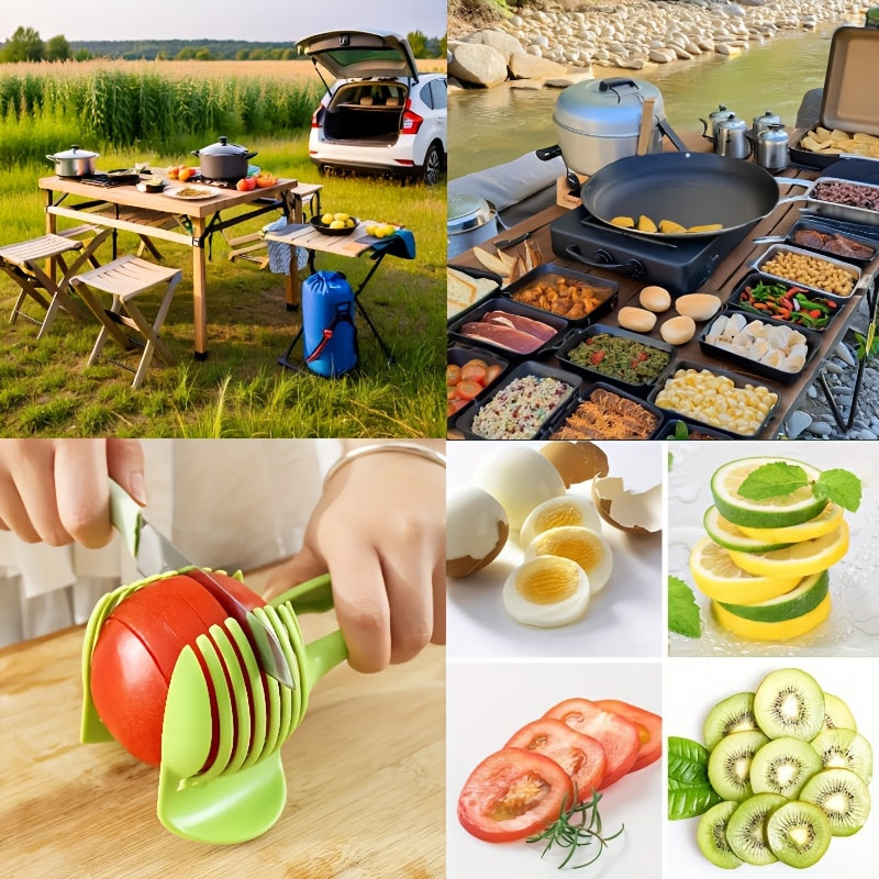 Multi-Function Vegetable And Egg Slicer Tool-Kitchen Tool Pliers Easy to Cut Eggs, Potatoes, Tomatoes, Lemons, Apples, Etc. Shapes, Portable Outdoor Kitchenware, Essential Kitchen Utensils