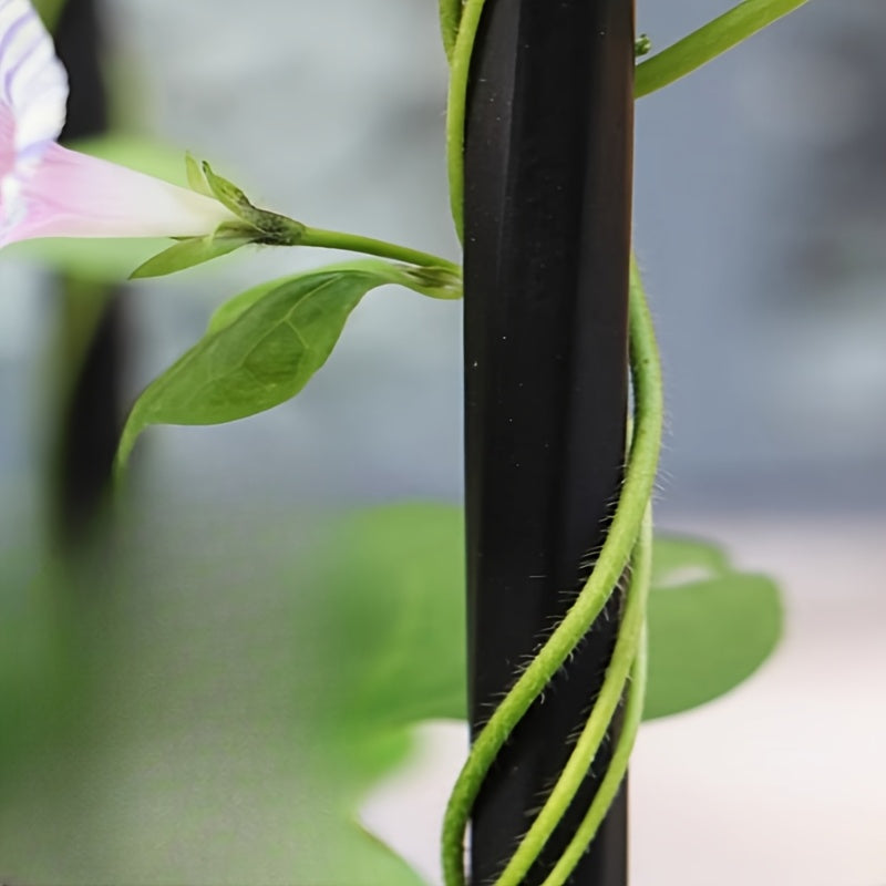 82.68-Inch White Metal Climbing Plant Trellis Garden Frame - Rust-Resistant Outdoor Cage Support with Plastic Coating, Perfect for Vines, Flowers, Vegetables, and Roses, Practical Garden Structure with Grid Design