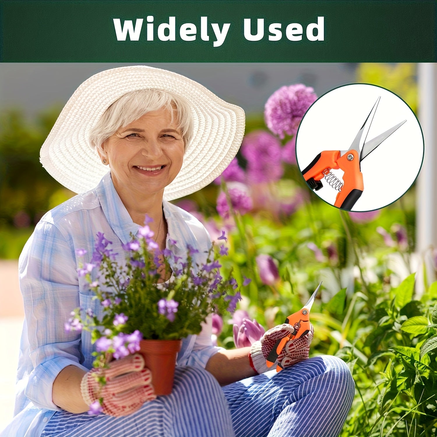 7pcs Heavy-Duty Stainless Steel Gardening Pruning Shears Set with Ergonomic Anti-Slip Handle & Storage Bag - Multifunctional Manual Garden Clippers, Fruit Picker, Tree Trimmer Tools for Landscaping, Lawn Care, Fruit Harvestin