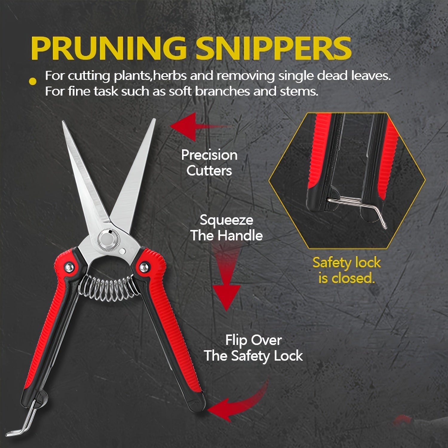 7pcs Heavy-Duty Stainless Steel Gardening Pruning Shears Set with Ergonomic Anti-Slip Handle & Storage Bag - Multifunctional Manual Garden Clippers, Fruit Picker, Tree Trimmer Tools for Landscaping, Lawn Care, Fruit Harvestin