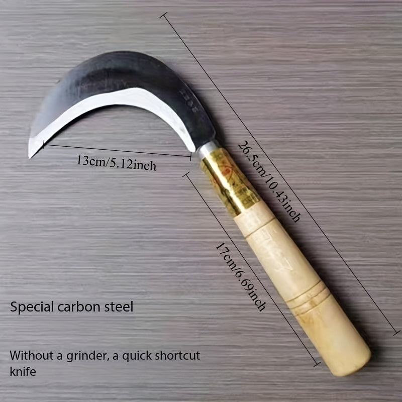 1pc Small Scythe Sharp Thin Blade Grass Shears Portable Outdoor Knife Gardening Hand Tool for Easy Cutting Grass, Garden and Yard Maintenance