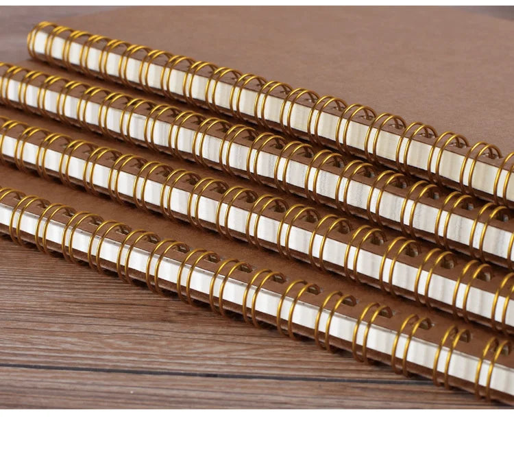 A5 Notebook Journal Medium Kraft Grid Dot Blank Daily Weekly Planner Book Time Management Planner School Supplies StationeryGift