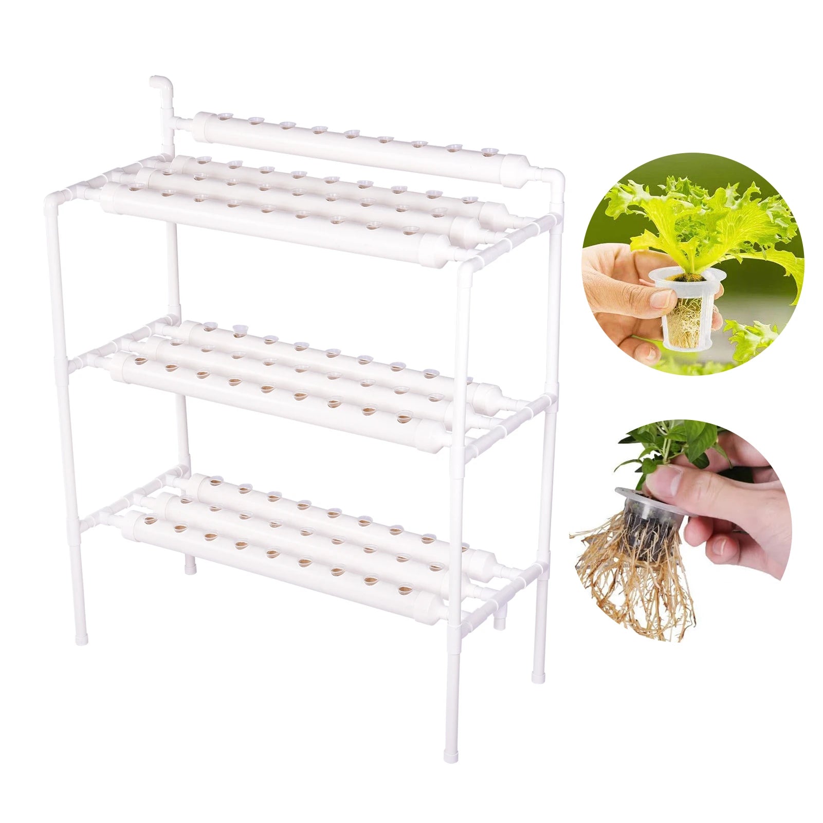 3-Layer Hydroponic Grow Kit – 90-Plant PVC-U System