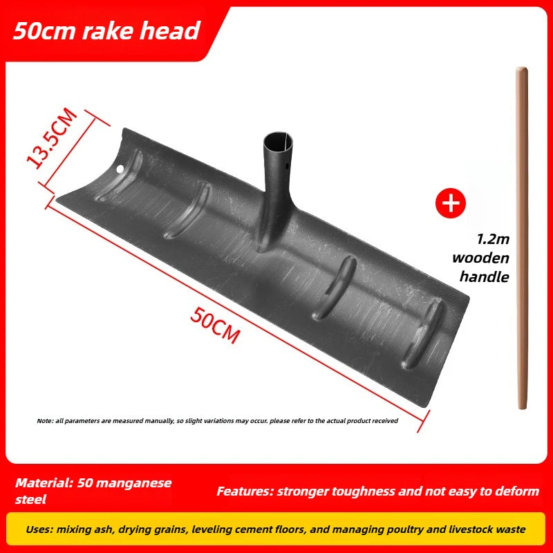 Multifunctional Manganese Steel Scraping Rake – Garden & Farm Tool