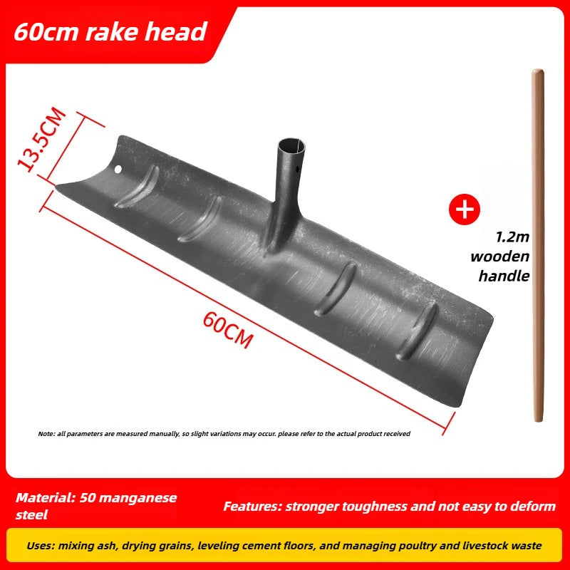 Multifunctional Manganese Steel Scraping Rake – Garden & Farm Tool