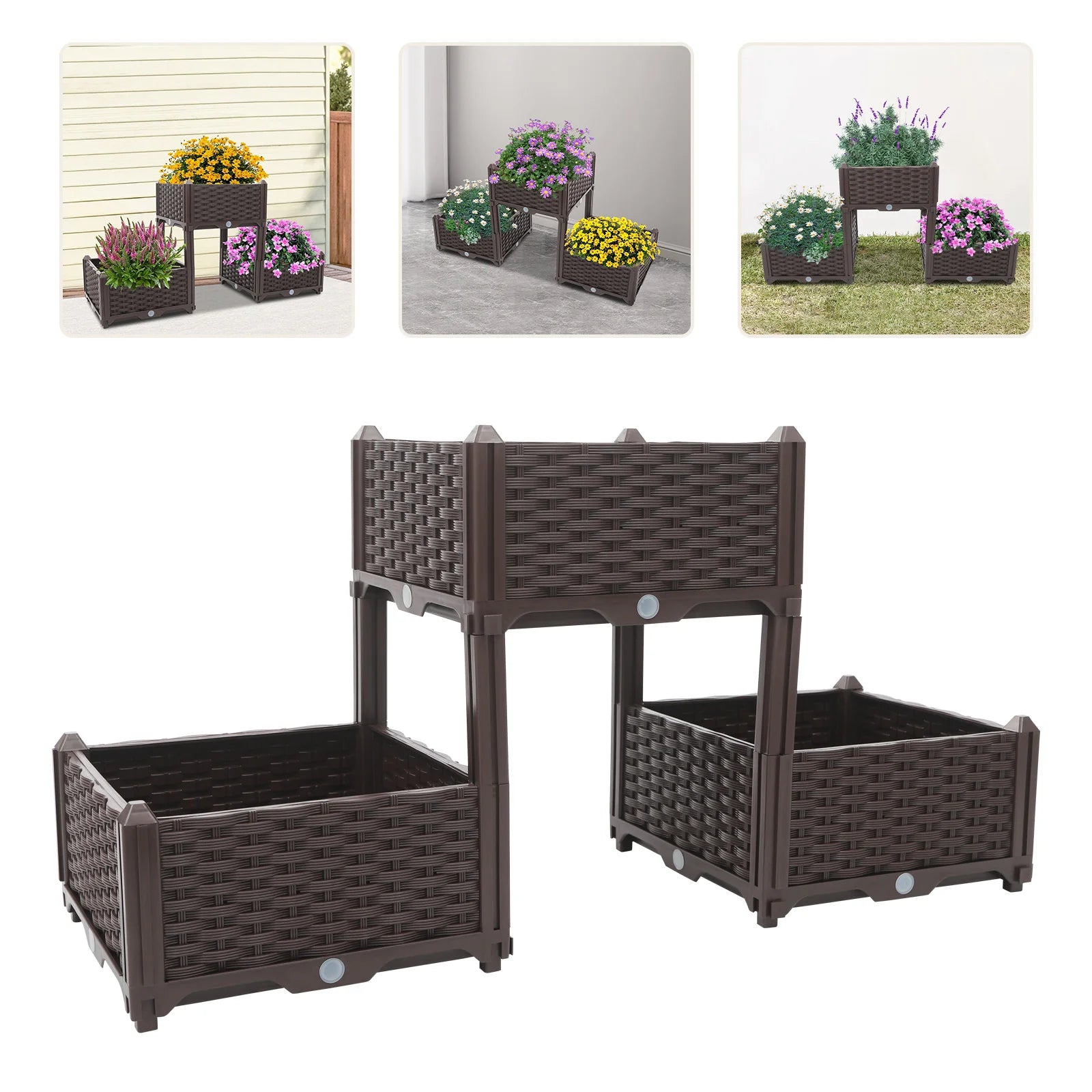 Vertical Elevated Planter Box – Reusable Raised Bed for Vegetables & Flowers