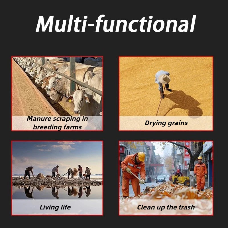 Multifunctional Manganese Steel Scraping Rake – Garden & Farm Tool