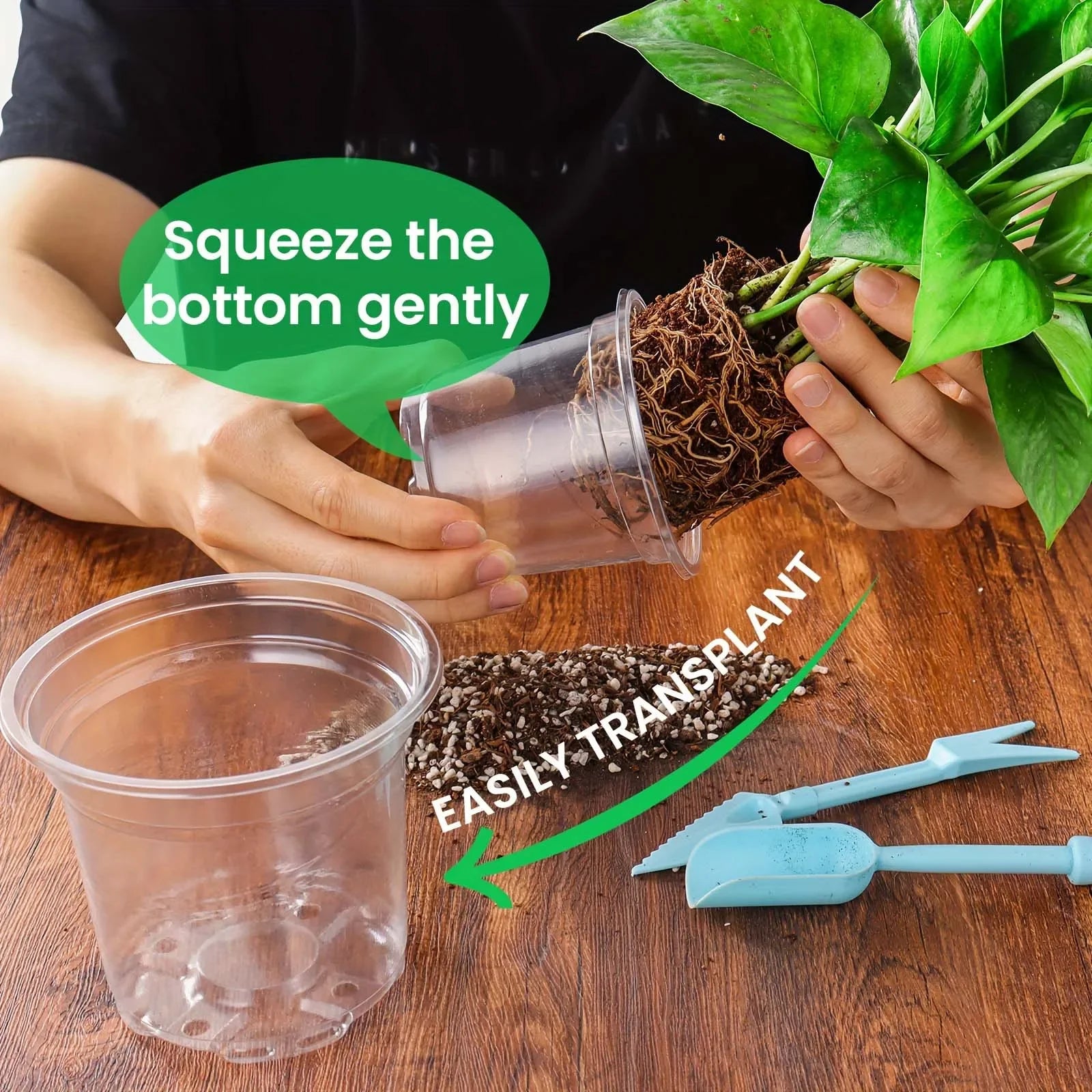 72-Piece Clear Nursery Pot Set with Trays & Labels – Seed Starter Kit