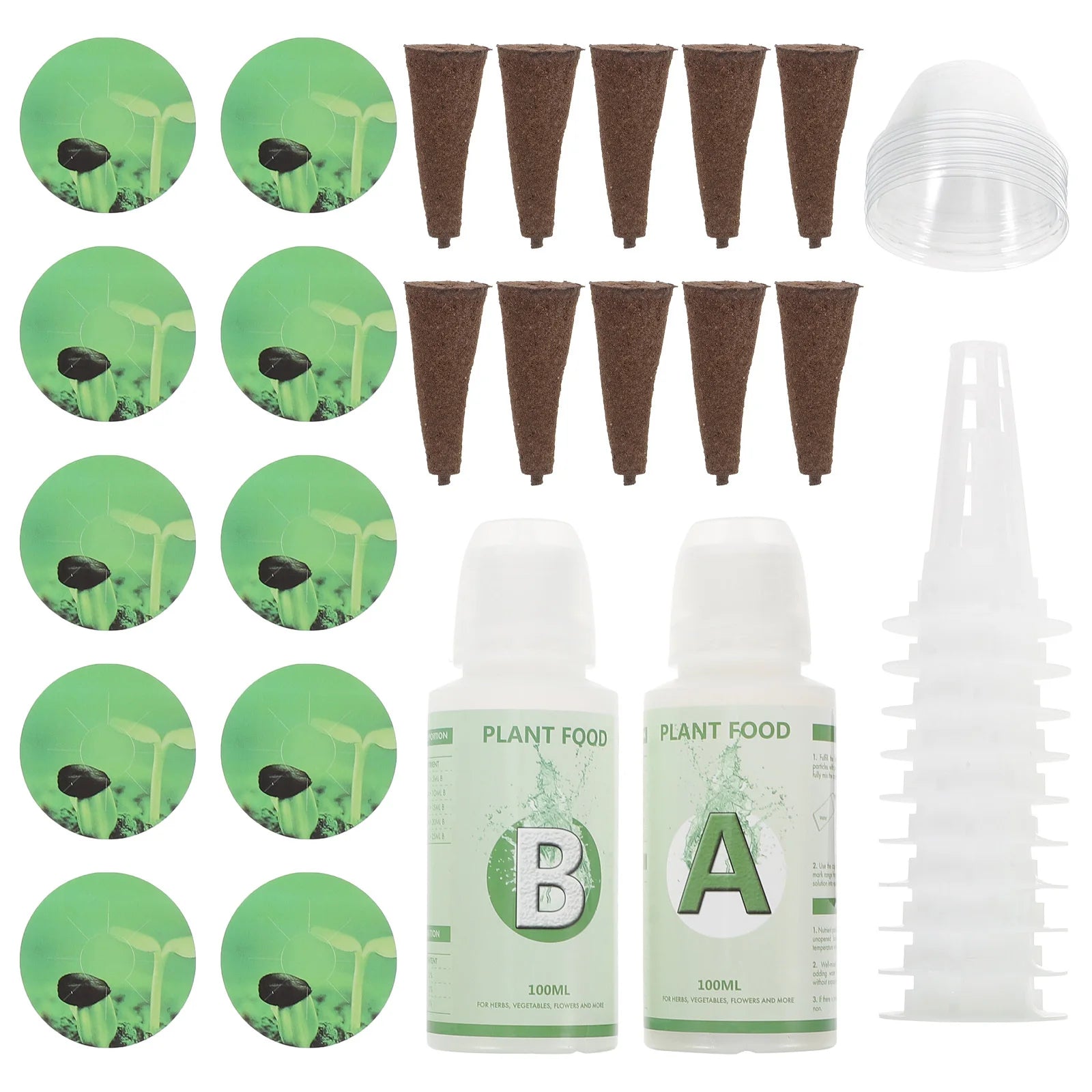 Hydroponic Plant Grow Basket Set – Soilless Pots with Humidity Dome