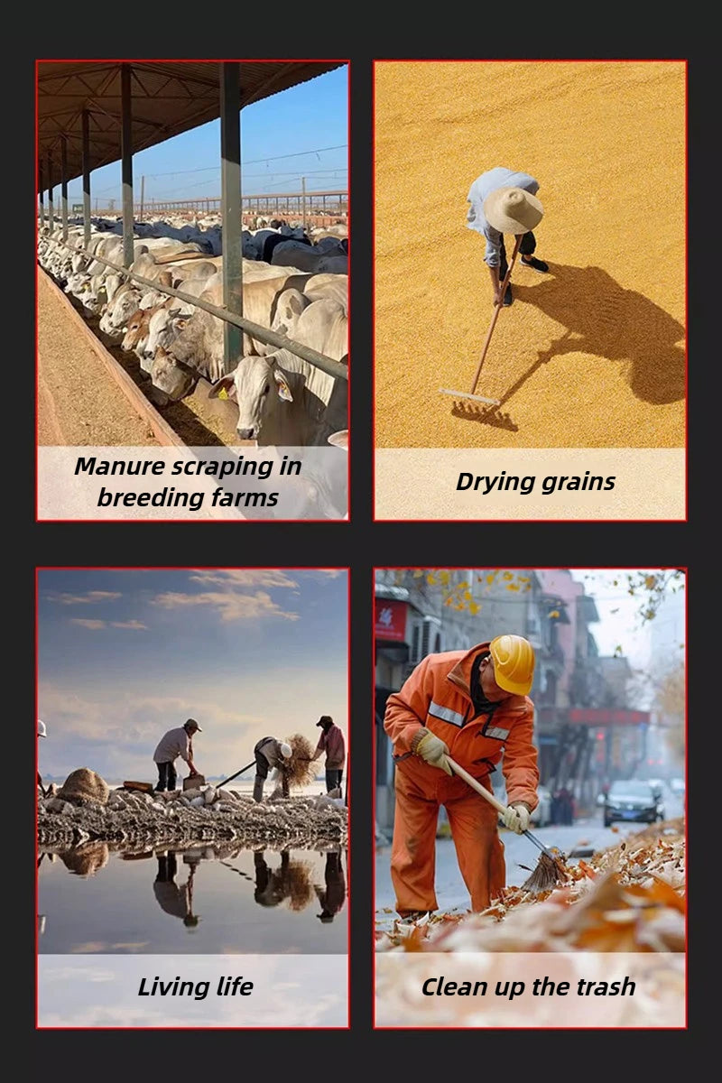 Multifunctional Manganese Steel Scraping Rake – Garden & Farm Tool