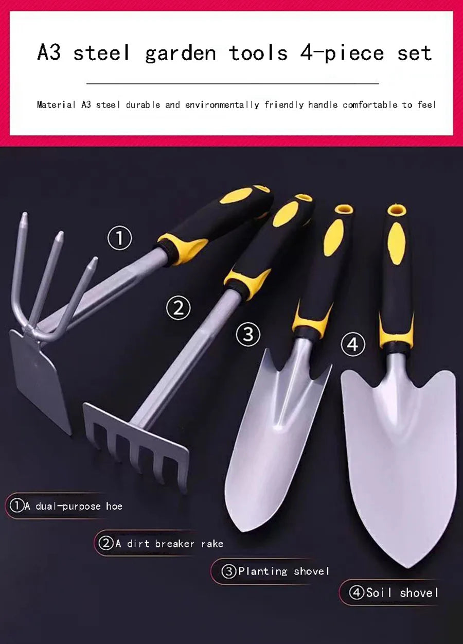 Tree Planting & Gardening Tool – Hoe & Spade for Digging and Weeding