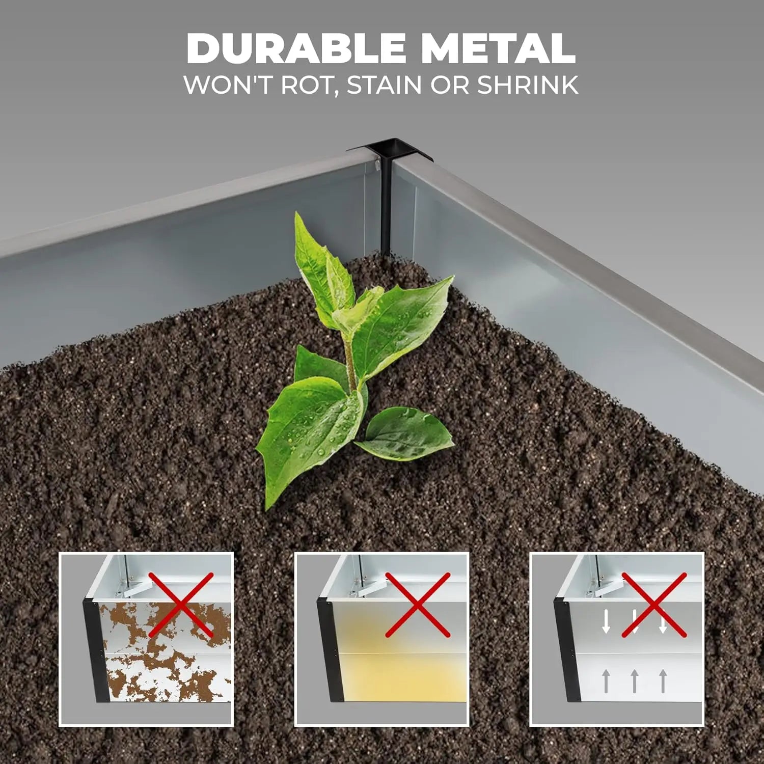 Galvanized Metal Raised Garden Bed – Outdoor Planter Box