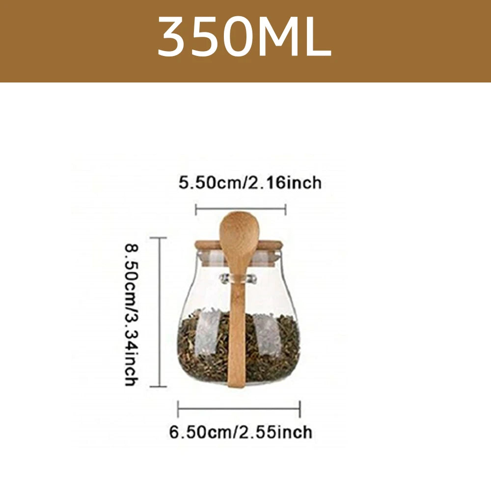 Airtight Food Containers Kitchen Storage Pots Glass Jar with Lid Sealed Canister Sugar and Tea Cans Hermetic Kitchen Coffee Jars