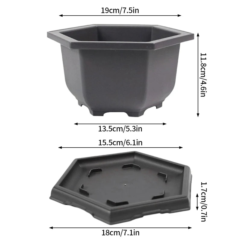 Square Bonsai Tray Planter – Imitation Purple Clay Flower Pot