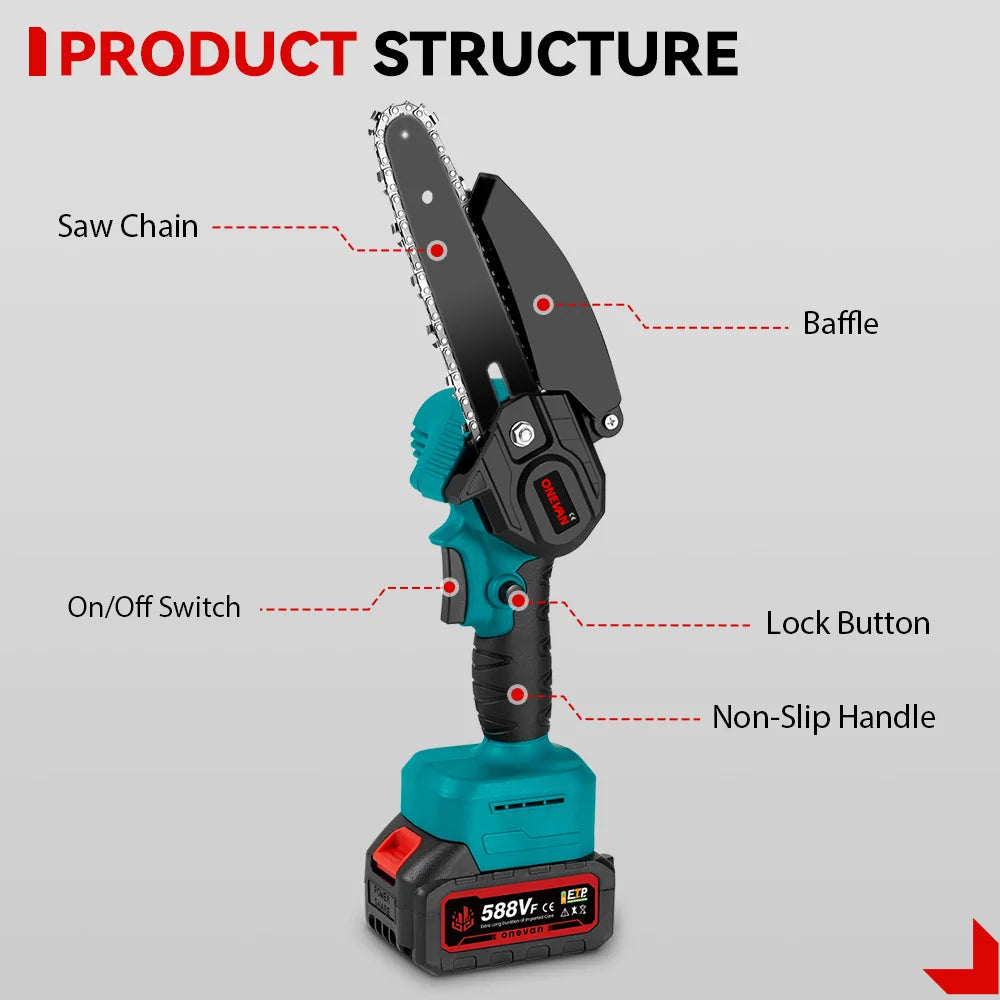 3500W 2-in-1 Brushless Chainsaw & Pruning Shears – Telescopic Garden Pole
