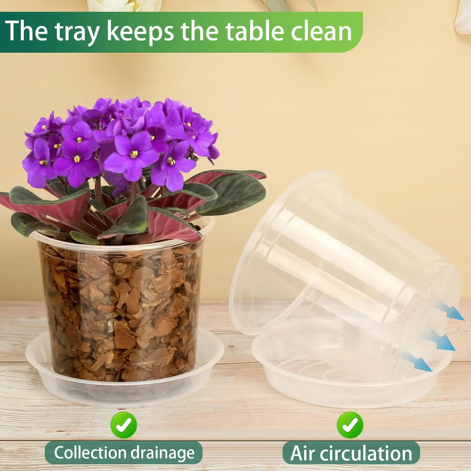 72-Piece Clear Nursery Pot Set with Trays & Labels – Seed Starter Kit