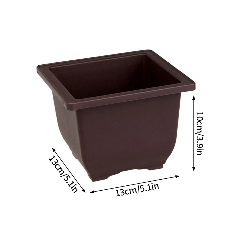 Square Bonsai Tray Planter – Imitation Purple Clay Flower Pot