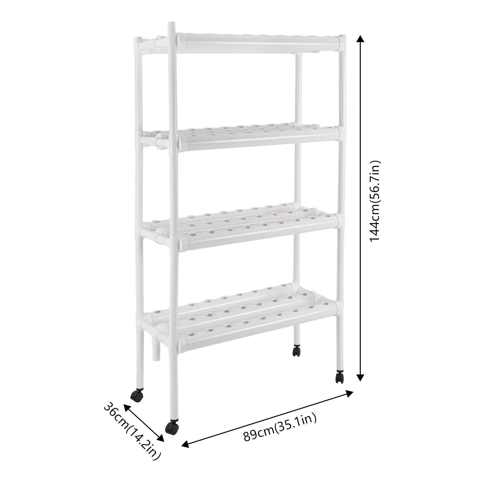 108 Sites Home Hydroponics Growing System Kit with Wheels, Pump| Garden Vegetables and Herbs Hydroponic Grow Stand