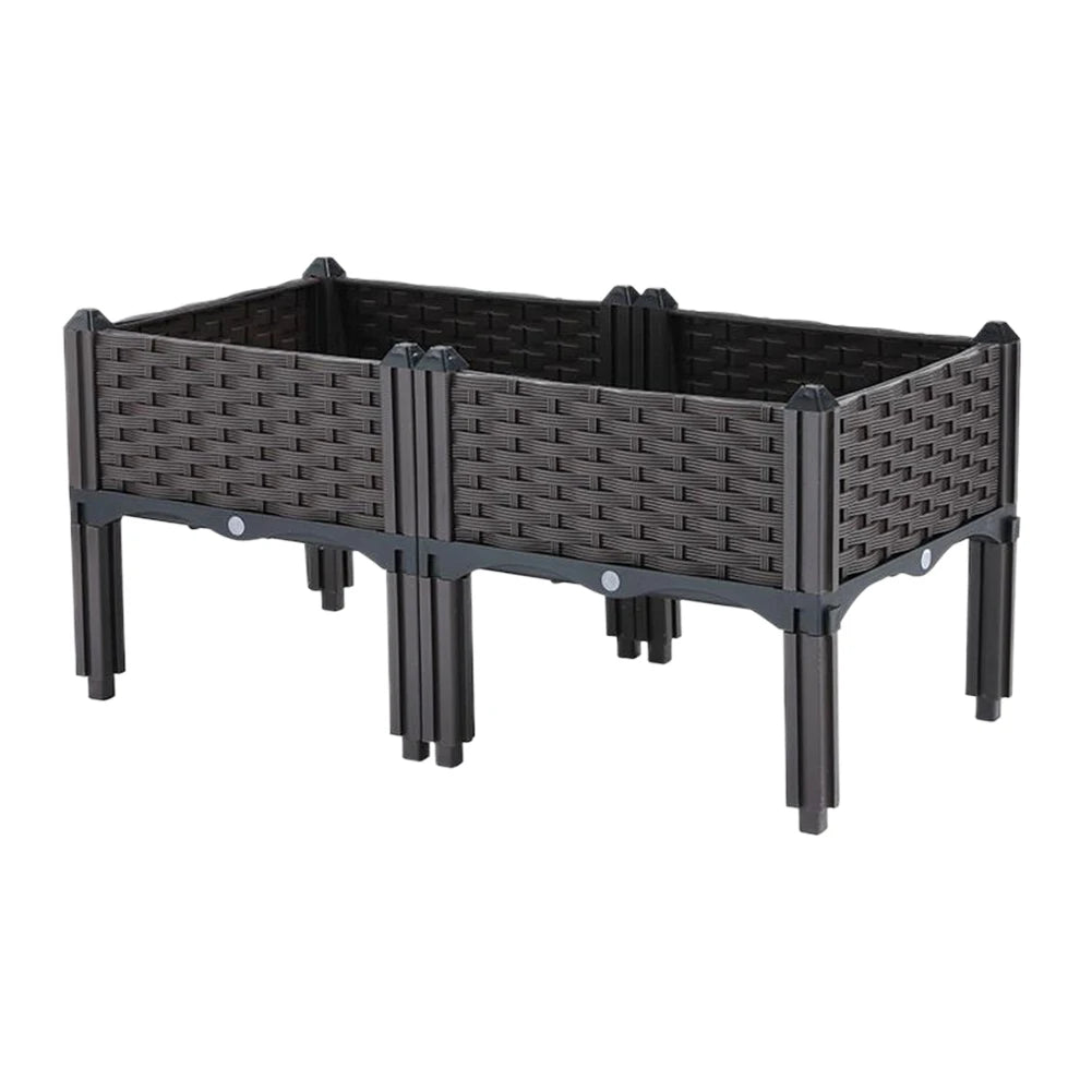 Elevated Plastic Raised Garden Bed – Standing Planter Box