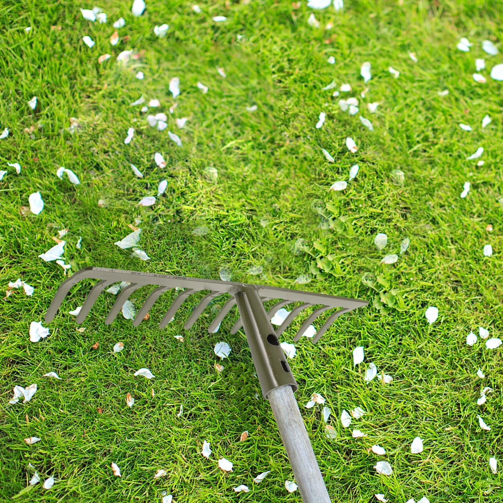 Heavy-Duty Mini Garden Rake Head – Soil & Leaf Loosening Tool
