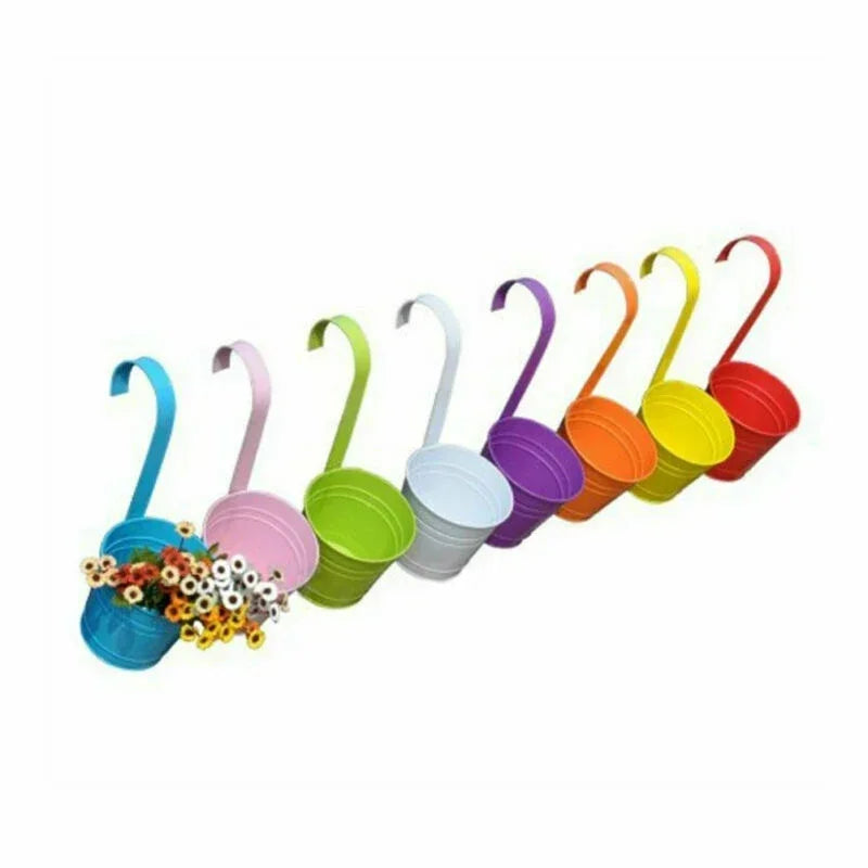 10-Color Metal Flower Pot Hooks – Hanging Garden Planters
