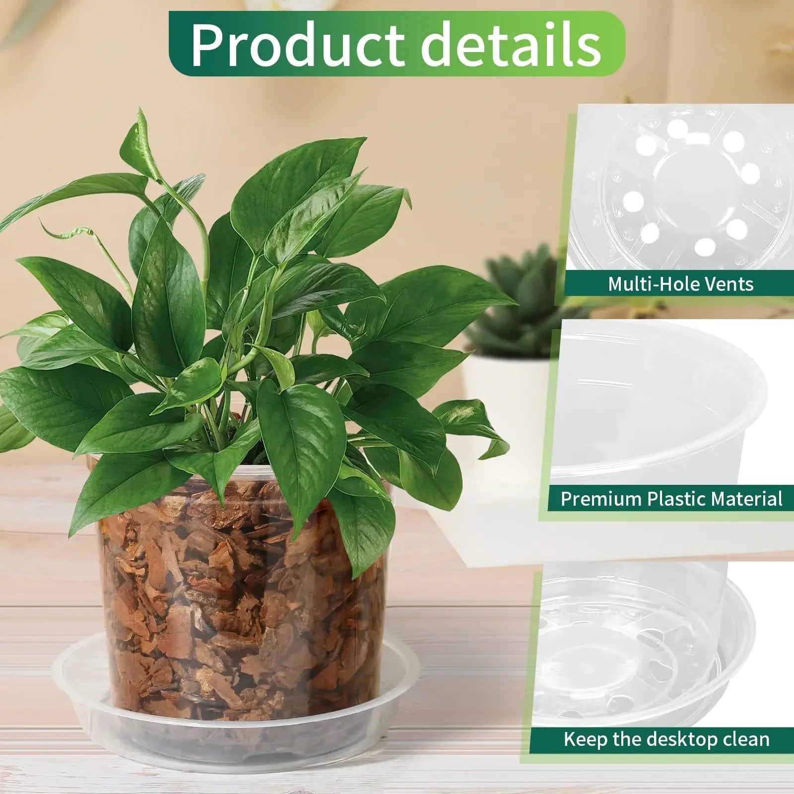 72-Piece Clear Nursery Pot Set with Trays & Labels – Seed Starter Kit