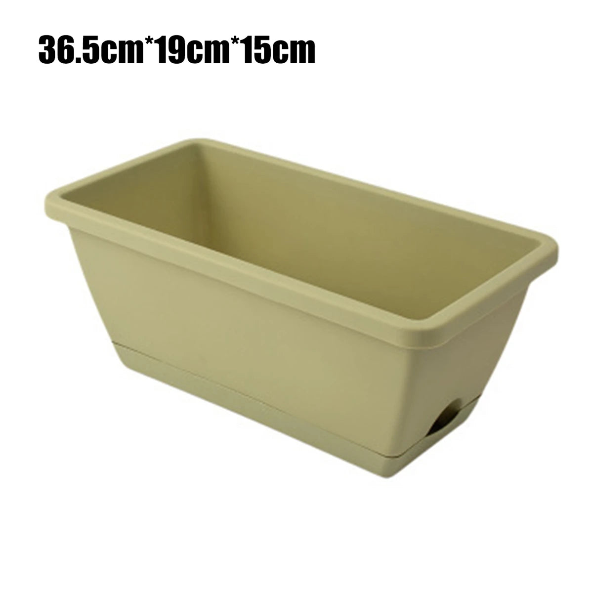 Eco-Friendly Rectangular Flower Pot with Drain Holes – Reusable Garden Planter