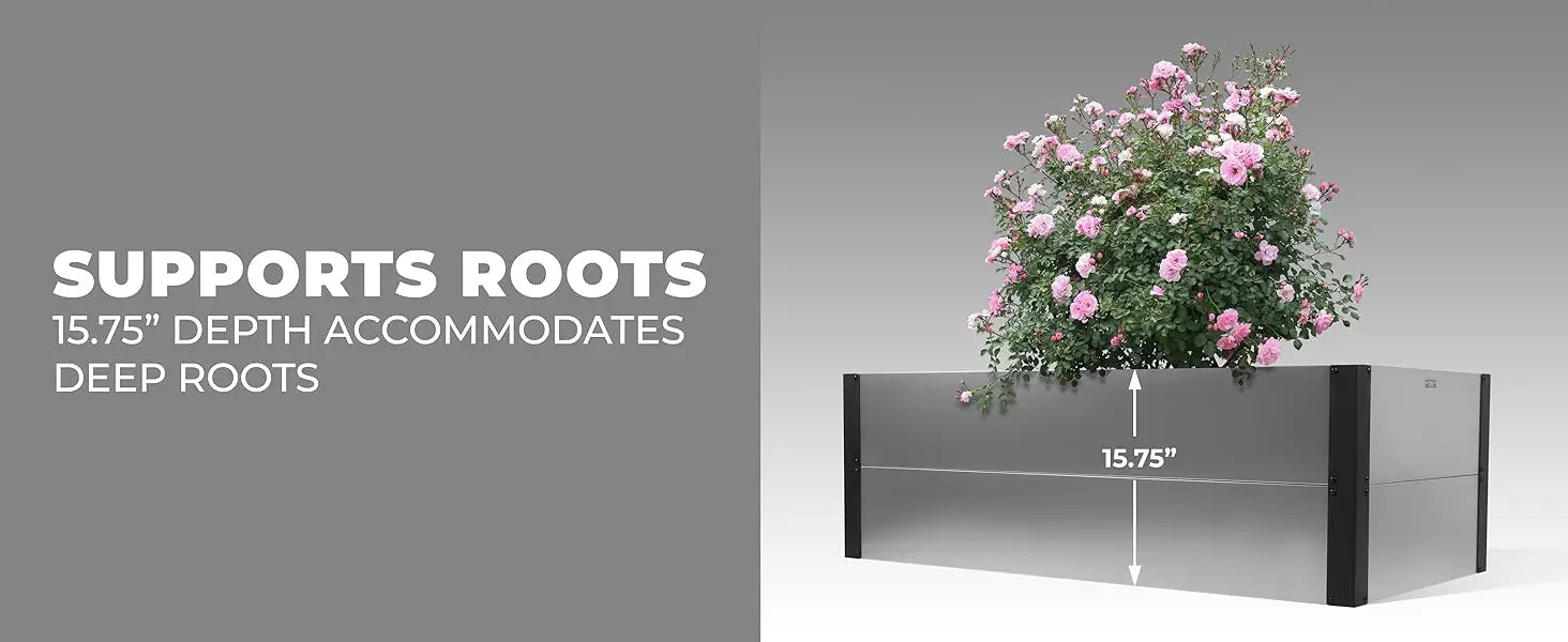 Galvanized Metal Raised Garden Bed – Outdoor Planter Box