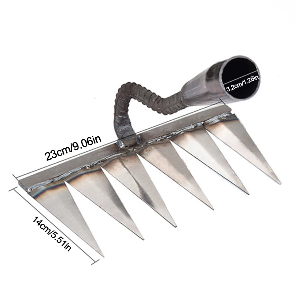 Steel Loose Soil Weeder – Hand Rake Garden Weeding Tool