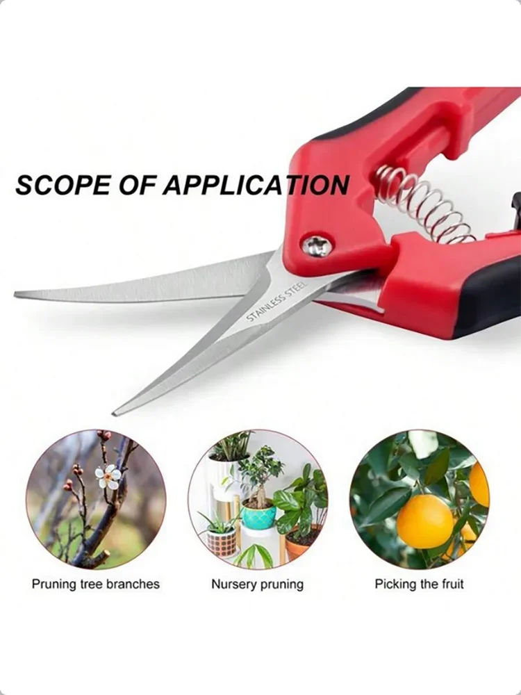 Garden Pruning Shears – Non-Slip Flower, Fruit & Vegetable Scissors