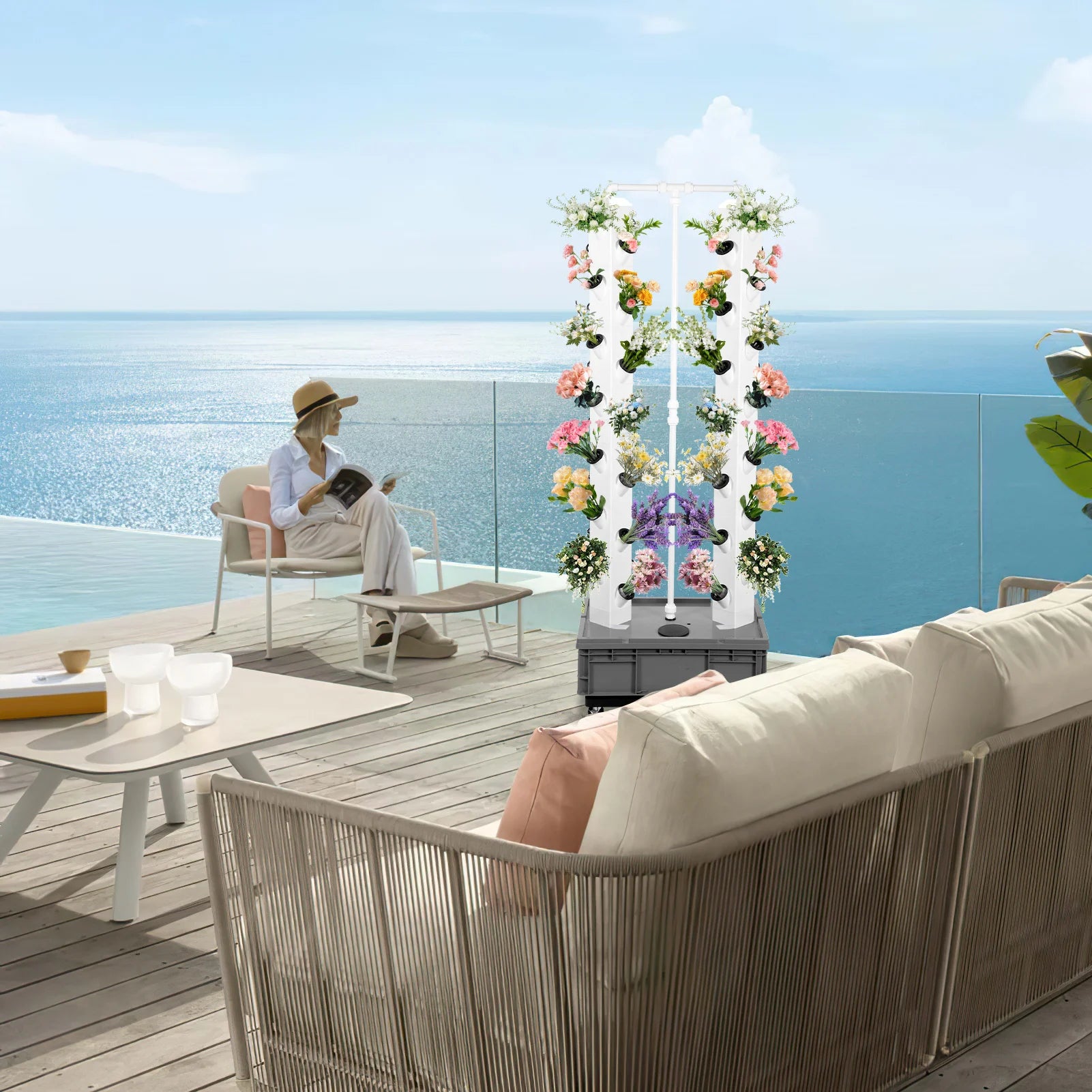 Tower Garden Hydroponic System – Vertical Farming Kit for Leafy Vegetables