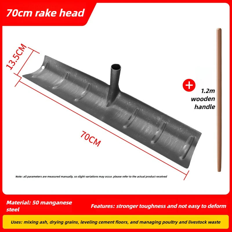 Multifunctional Manganese Steel Scraping Rake – Garden & Farm Tool