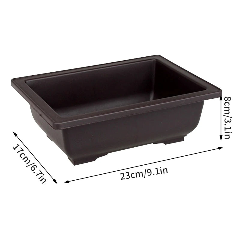 Square Bonsai Tray Planter – Imitation Purple Clay Flower Pot