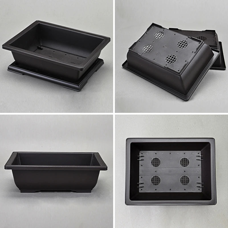 Square Bonsai Tray Planter – Imitation Purple Clay Flower Pot