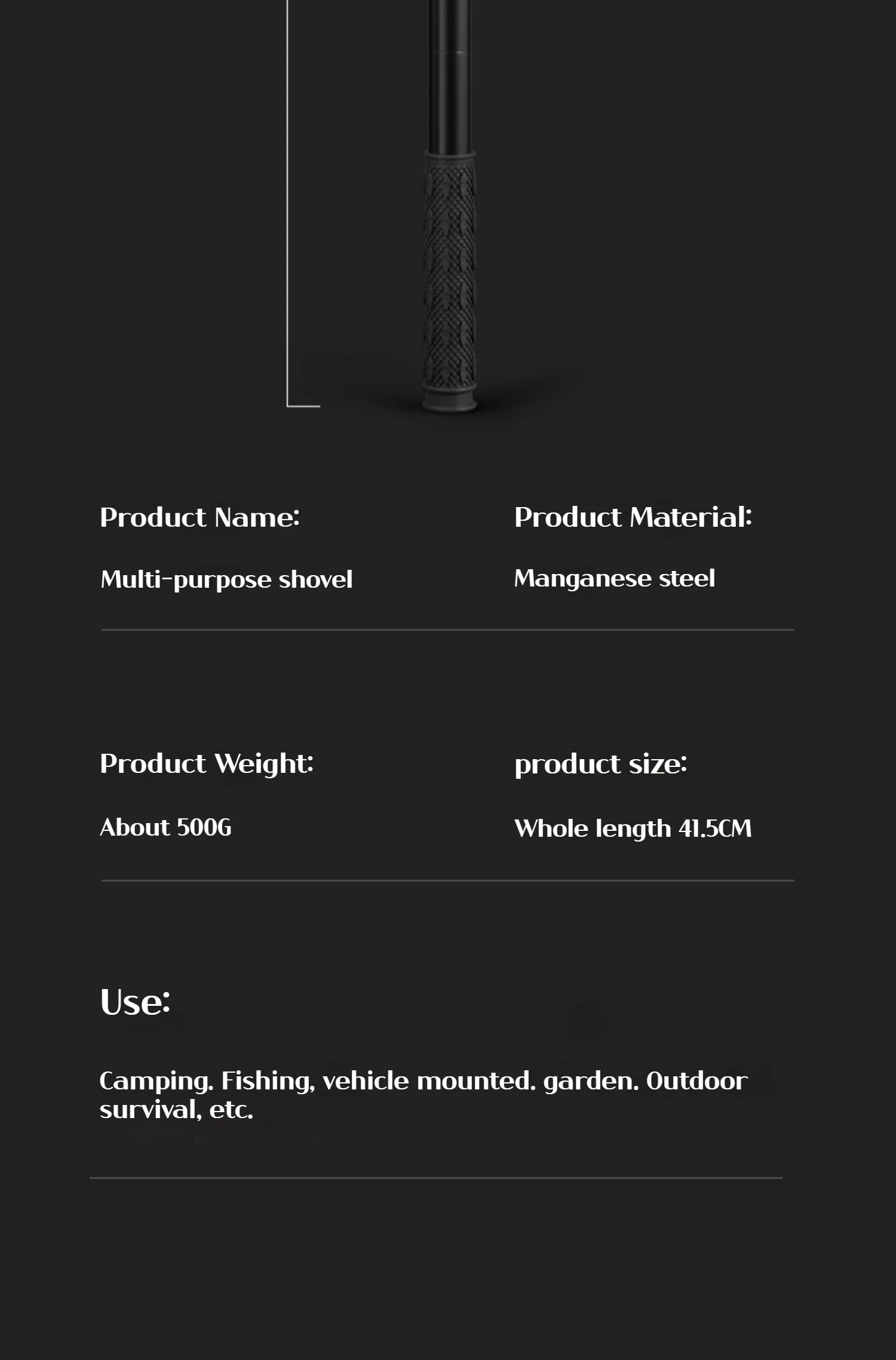 3-in-1 Multifunctional Garden Shovel – Shovel, Pickaxe & Hoe