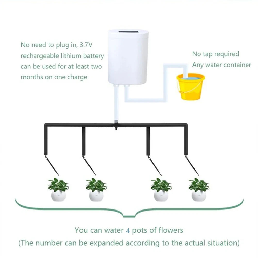 2-16Head Self-Watering Kits Intelligent Drip Irrigation Automatic Watering System Kits Plant Watering Spike Device Water Dripper