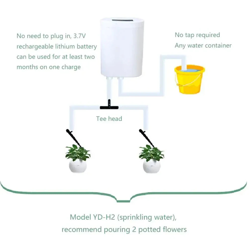 2-16Head Self-Watering Kits Intelligent Drip Irrigation Automatic Watering System Kits Plant Watering Spike Device Water Dripper