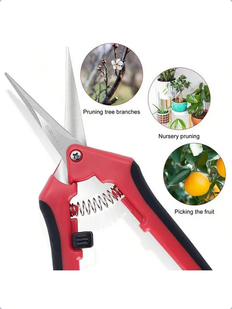 Garden Pruning Shears – Non-Slip Flower, Fruit & Vegetable Scissors
