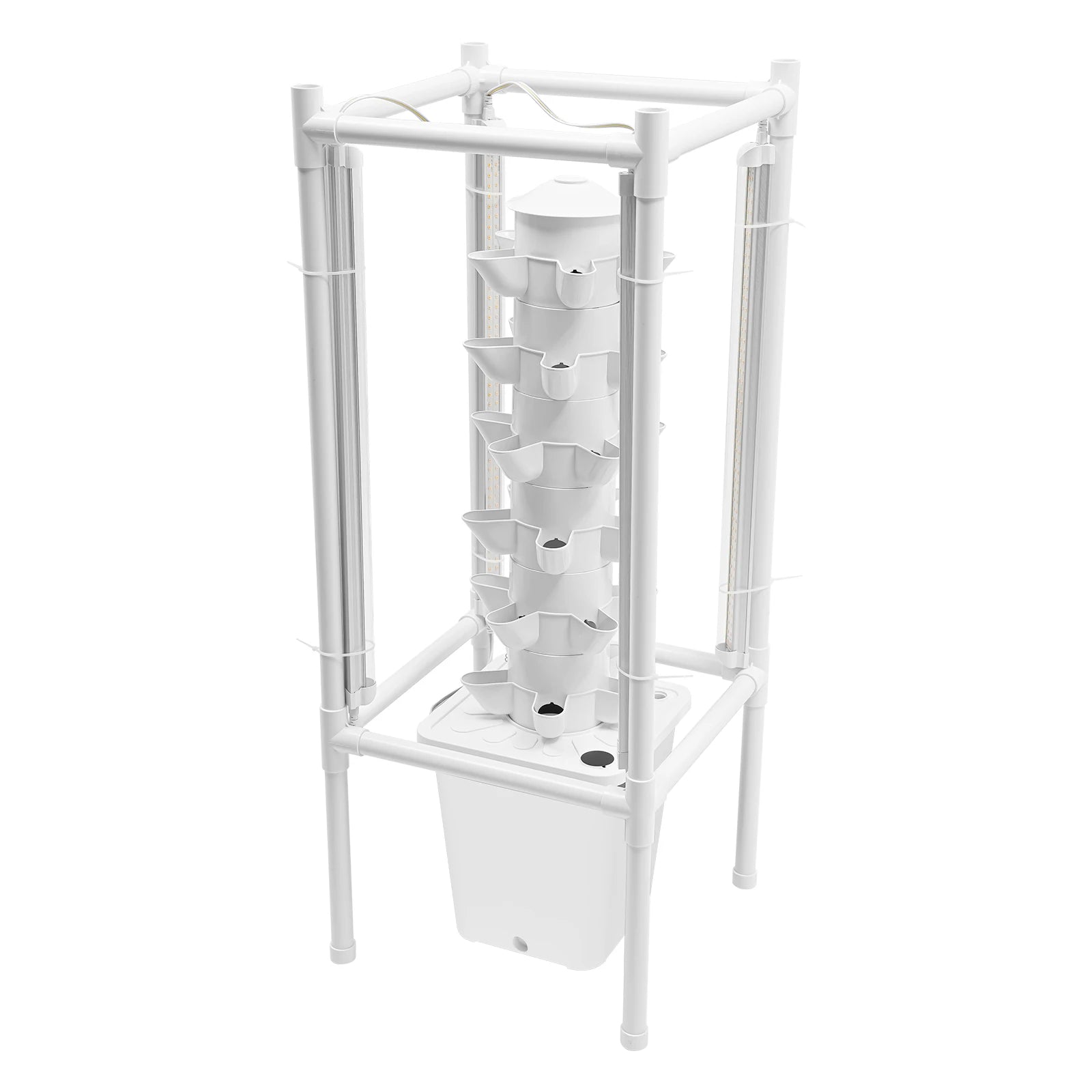 Hydroponics Vertical Growing Kit 6 Layers 30 Holes Hydroponics Growing System Tower Soilless Cultivation Planter Germination Kit