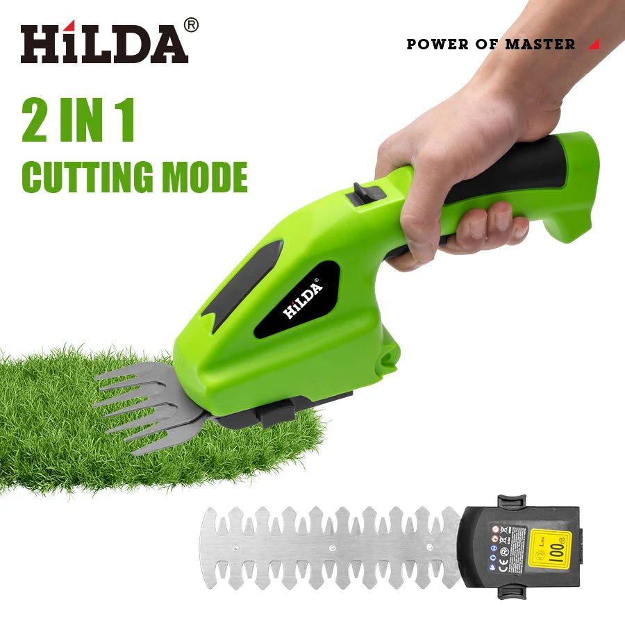 2-in-1 Cordless Hedge & Grass Trimmer – Lightweight Handheld Garden Tool