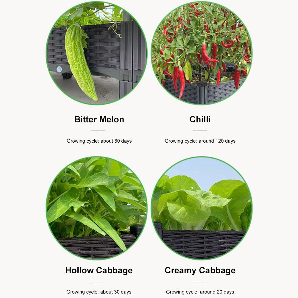 Elevated Plastic Raised Garden Bed – Standing Planter Box