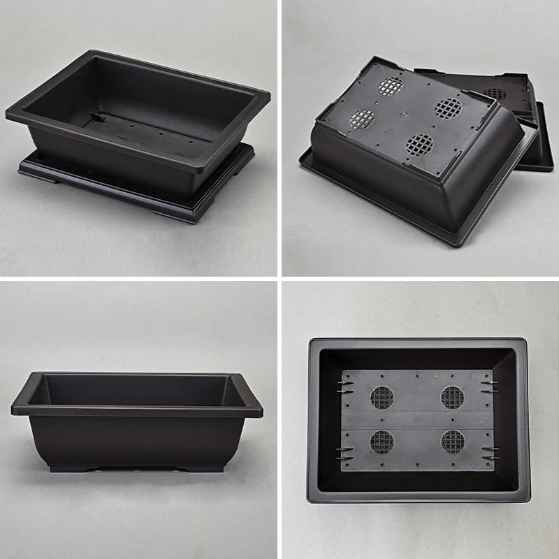 Square Bonsai Tray Planter – Imitation Purple Clay Flower Pot