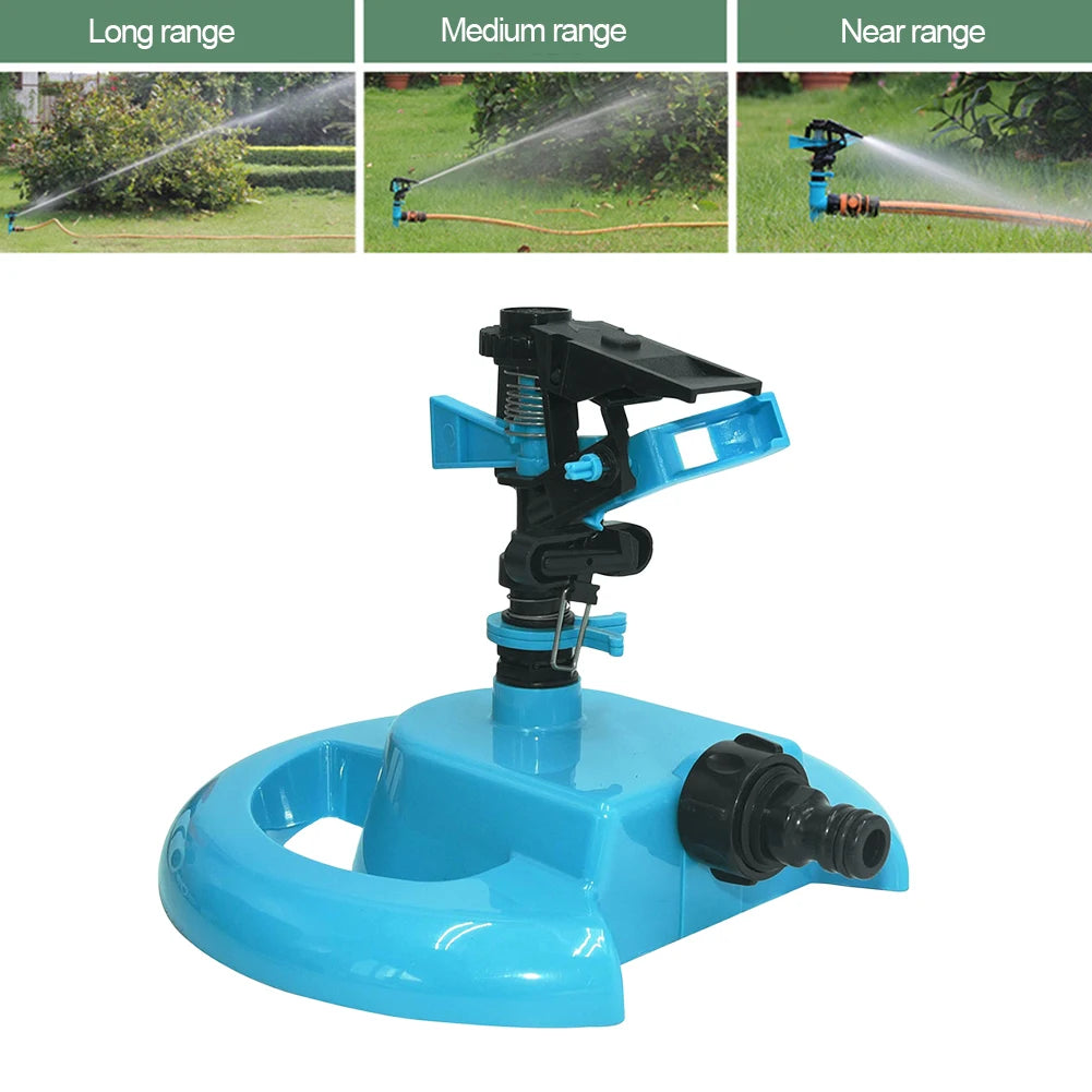 Automatic Rotating Sprinklers Adjustable Lawn Sprinkler Large Coverage Area Water Sprinkler Water-saving for Yard Lawn Garden