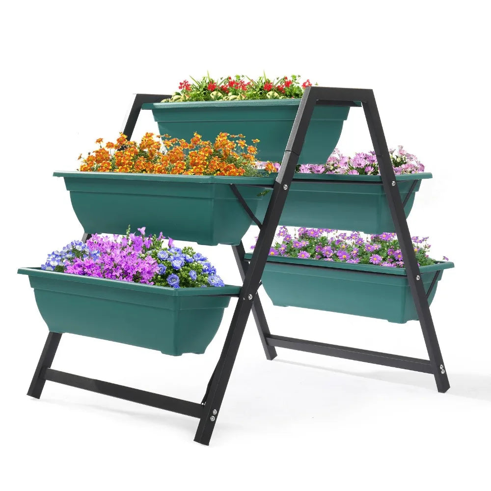 5-Tier Vertical Garden Bed – Elevated Planter for Herbs & Flowers