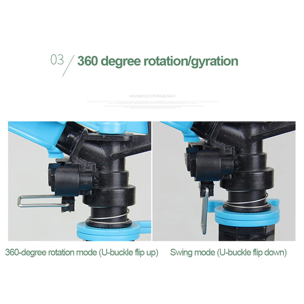 Automatic Rotating Sprinklers Adjustable Lawn Sprinkler Large Coverage Area Water Sprinkler Water-saving for Yard Lawn Garden