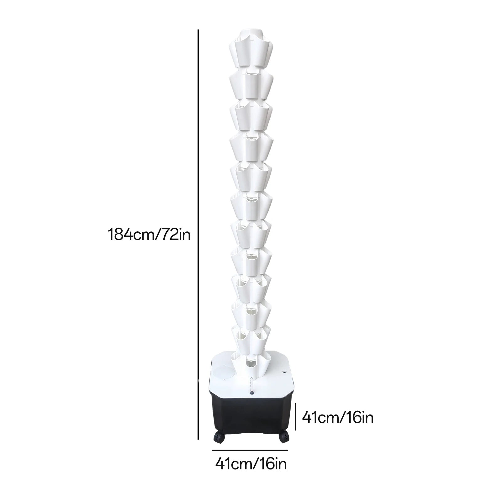 12-Layer Hydroponic Growing Tower – 60-Slot Vertical Plant Kit