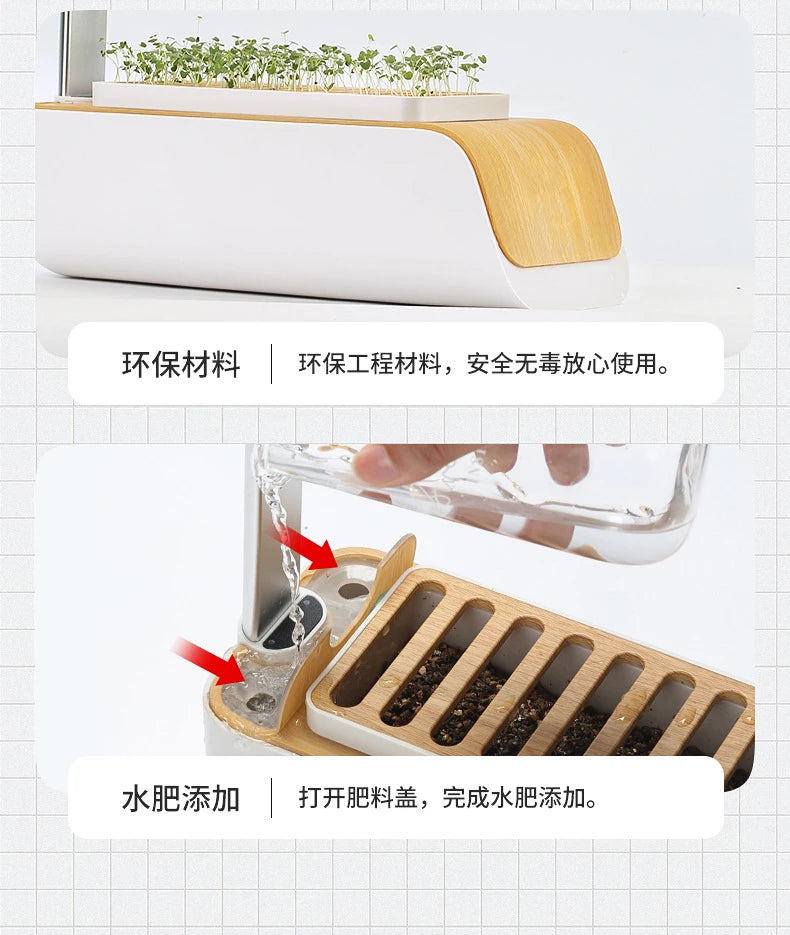 Smart Hydroponic Flowerpot – Mini Indoor Vegetable & Succulent Planter