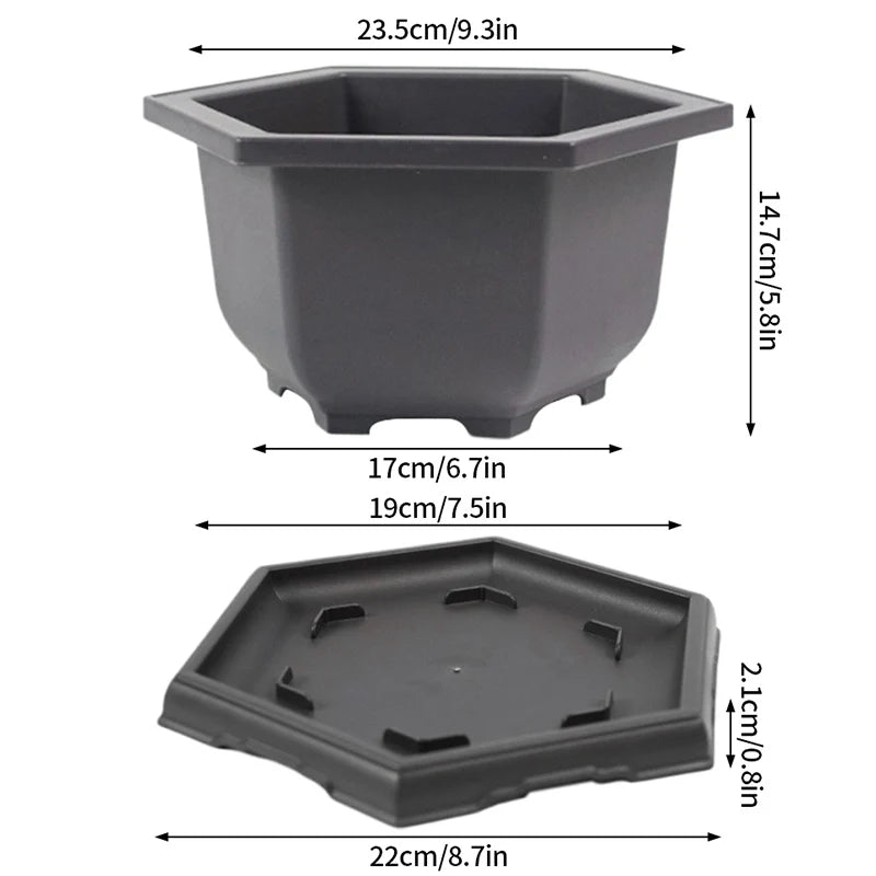 Square Bonsai Tray Planter – Imitation Purple Clay Flower Pot