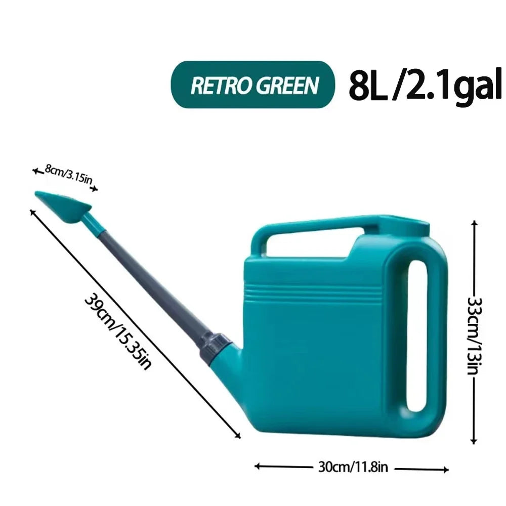 5–8L Large Garden Watering Can – Dual Handles & Shower Head